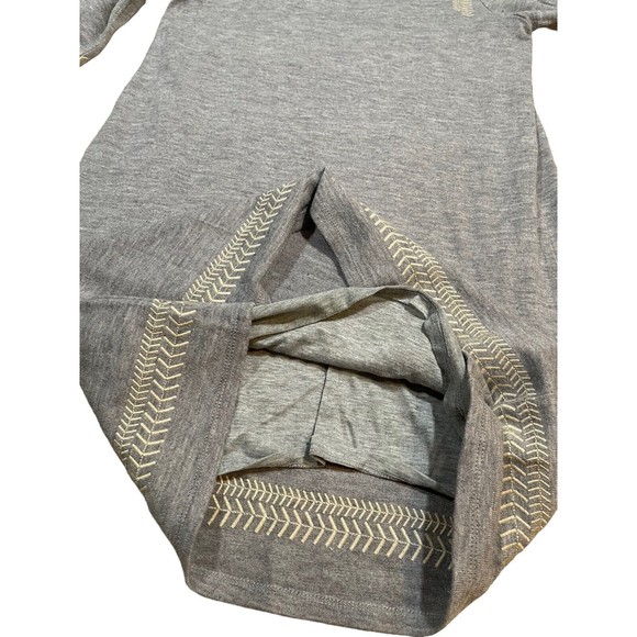 Edme & Esyllte Knit Dress Women's Size Medium Gray‎ Embroidered Pullover - Picture 5 of 7